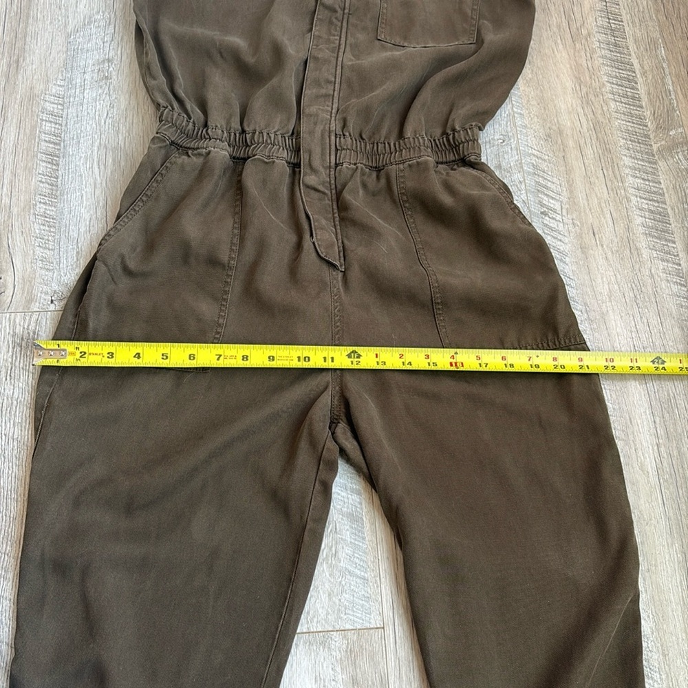 Guess Army Green Utility Sleeveless Jumpsuit - Picture 8 of 11